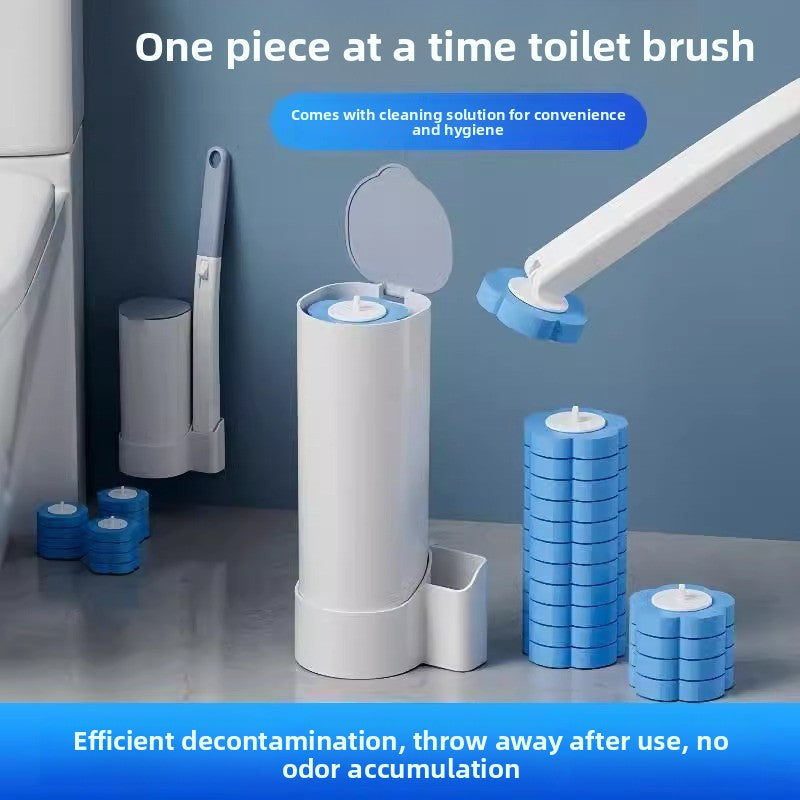 Disposable toilet brush