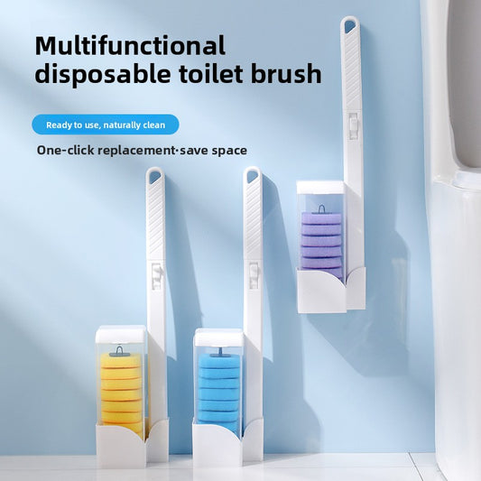 Disposable Toilet Brush with Wall Mount