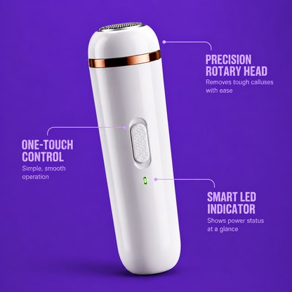 Electric Foot Callus Remover white variant – compact rechargeable design