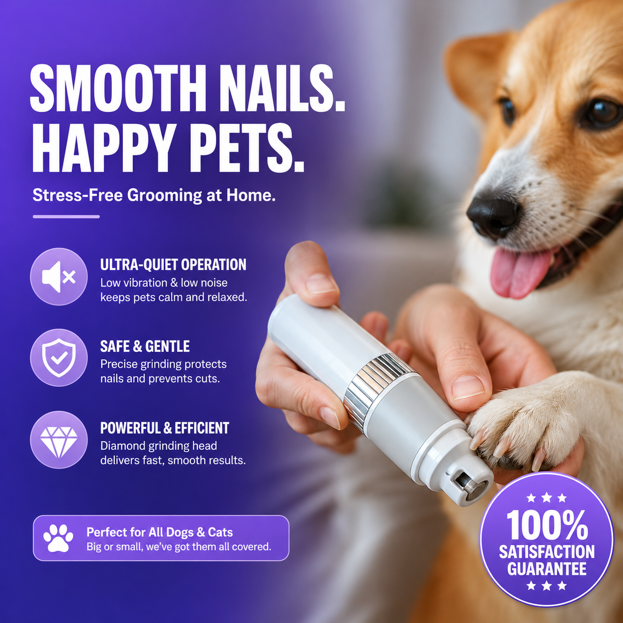 Electric Pet Nail Grinder Trimmer