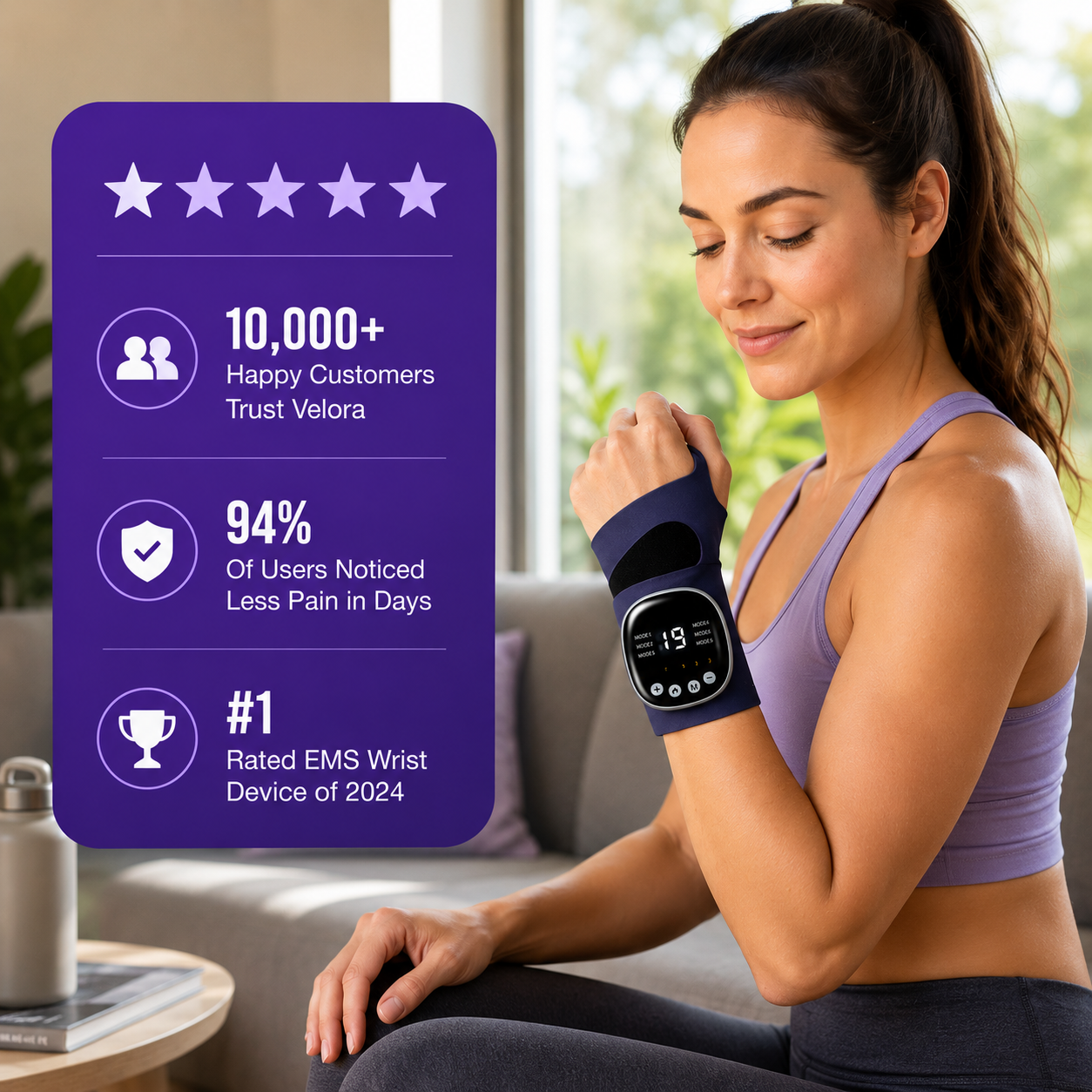 Adjustable EMS Massage Wrist Strap